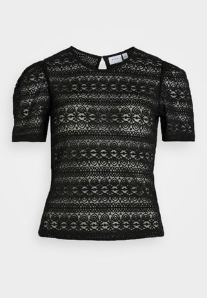 VILA VICHIKKA PUFF O NECK - Bluse - black