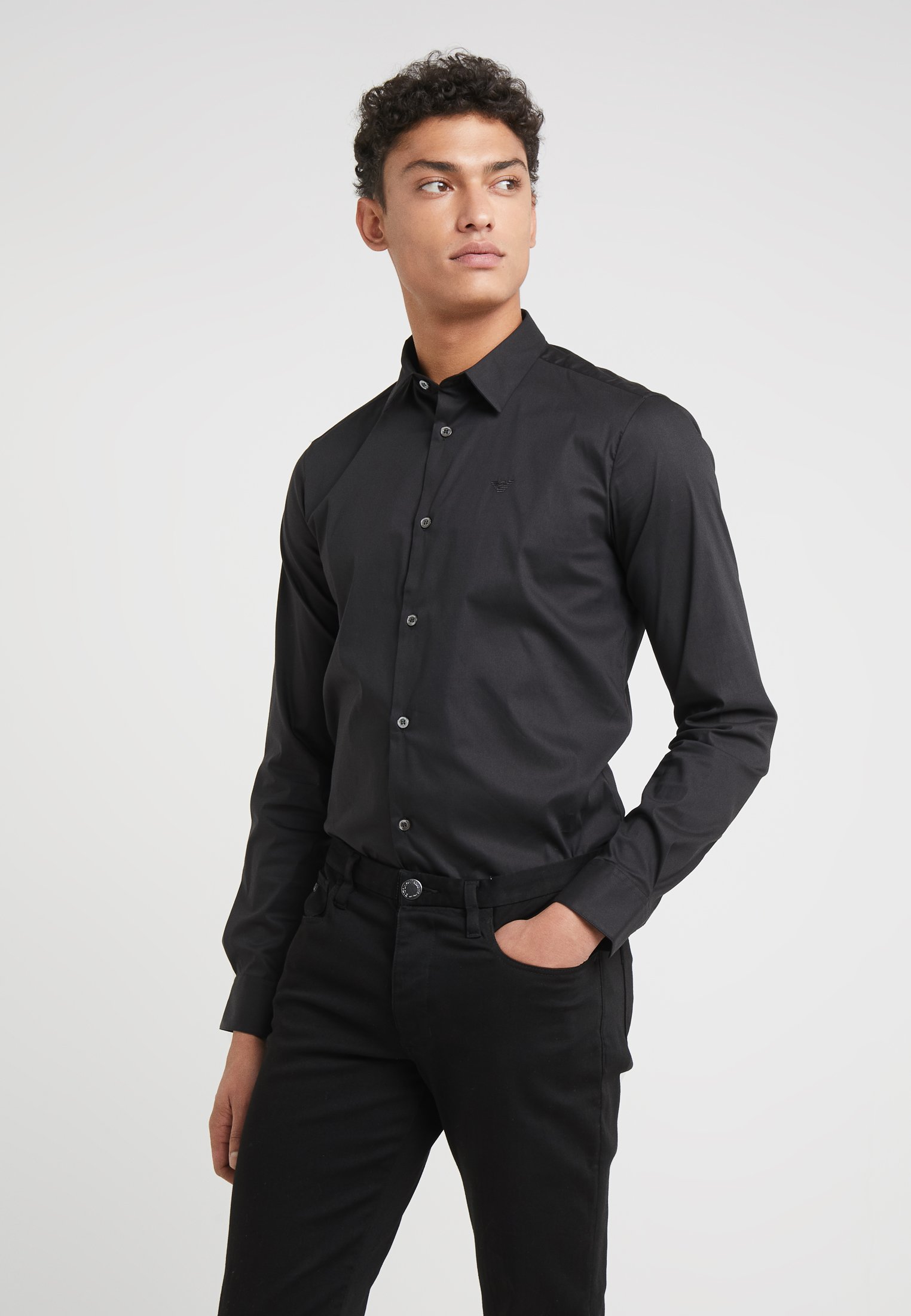 camicia armani nera