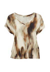 CURVE - Apdrukāts T-krekls - beige