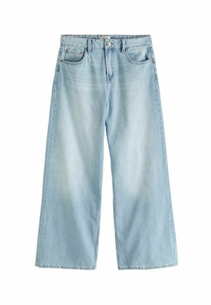 WIDE  PETITE  - Vaqueros boyfriend - bleach wash