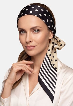 Vivisence, S180-001 - Écharpe - black beige dots