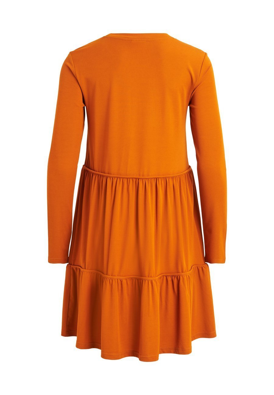 Vila VISHEERAN DRESS Jerseyklänning pumpkin spice Vila VISOLARA 34 SLEEVE DRESS Vardagsklänning tortoise