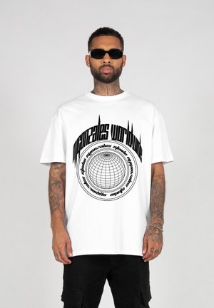 MÄNNER WORLDWIDE X HEAVY OVERSIZED - Printtipaita - white