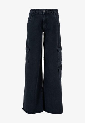 MID WAIST  - Relaxed fit jeans - black charcoal washed