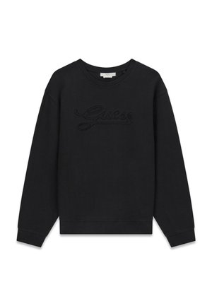 Guess, BESTICKTER LOGO - Sweatshirt - schwarz