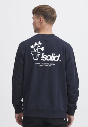 Solid IMRAN - Sweater - insignia blue