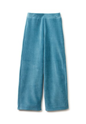 WITH ELASTICATED WAIST EMBROIDERED LOGO - Stoffhose - blue