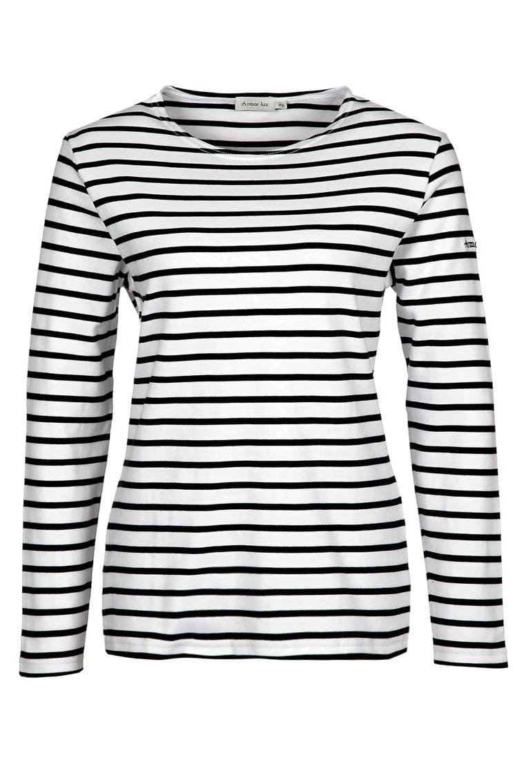 Armor lux - LESCONIL MARINIÈRE - Langærmet T-shirt - blanc/rich navy, Forstør