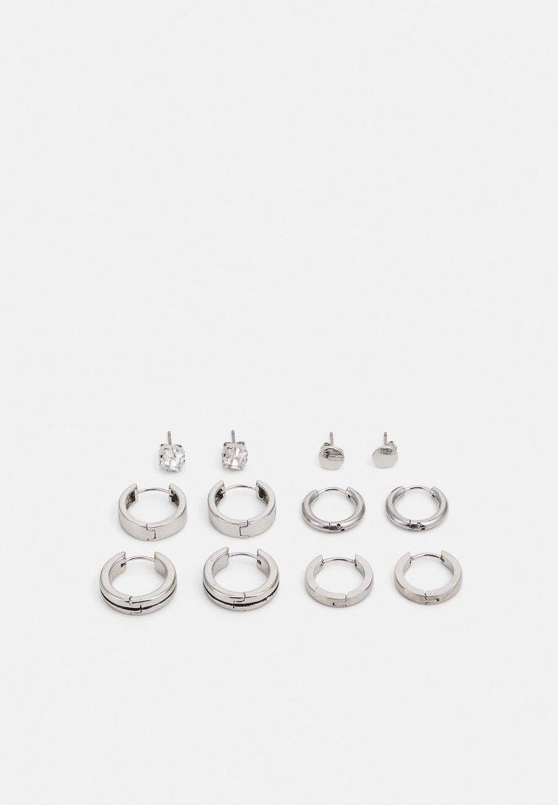 Pier One 6 PACK - Øredobber - silver-coloured