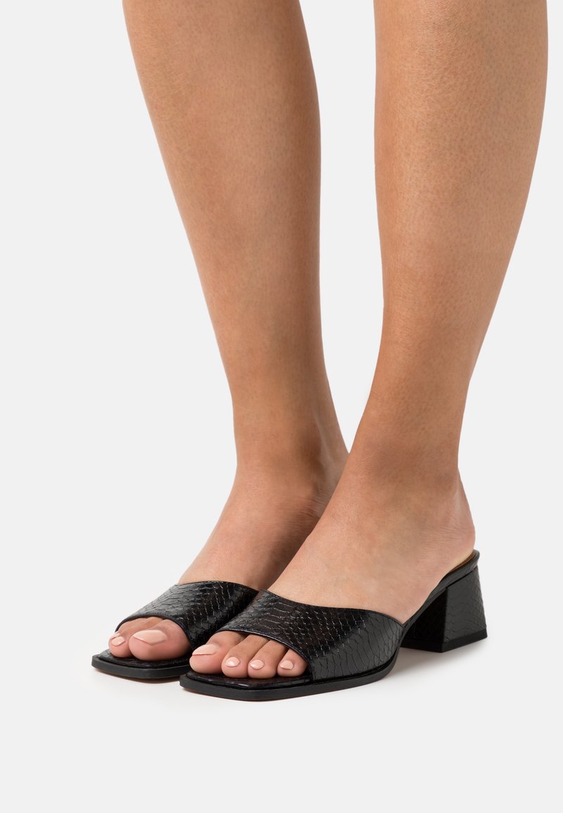 NAKD CURVED STRAP MULES Heeled mules black Zalando.ie