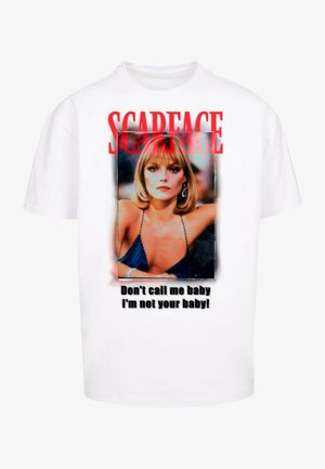 Upscale by Mister Tee, SCARFACE DONT CALL ME BABY - Trükipildiga T-särk - white