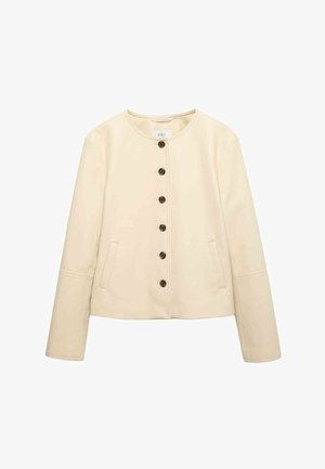 Marks & Spencer, COLLARLESS - Overgangsjakke - pale yellow