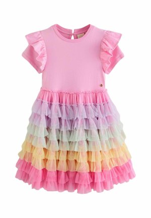 REGULAR FIT - FRILL SLEEVE RAINBOW TULLE PARTY TUTU - Denné šaty - light pink