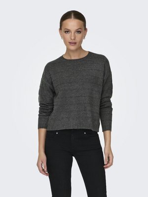 STRUKTURIERTER - Pullover - dark grey melange