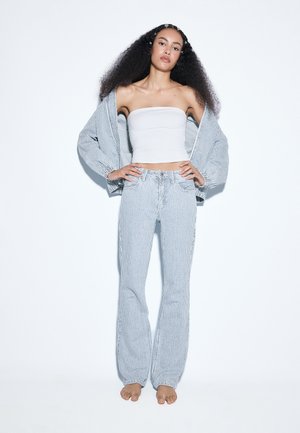 Stradivarius VINTAGE  - Traperice ravnih nogavica - mottled blue