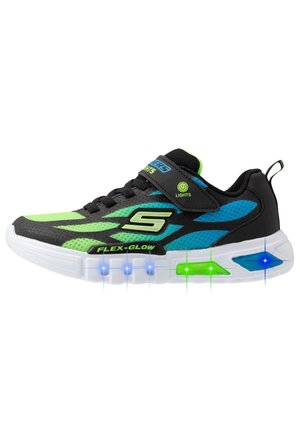 FLEX-GLOW - Baskets basses - black/blue/lime