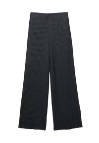 CREASED-EFFECT STRAIGHT - Stoffhose - black