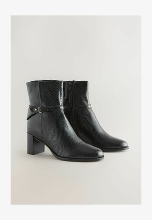 Next, Stivaletti - black snake textured leather