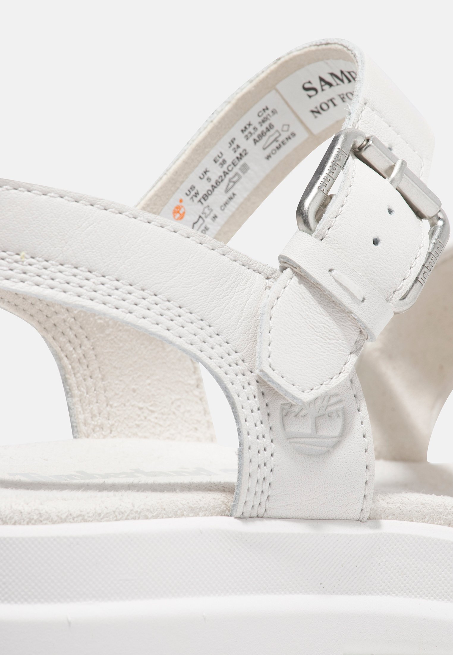 Timberland LONDON VIBE CROSS - Platform sandals - white full grain