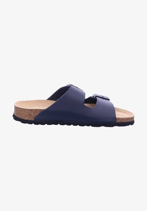 Diverse, Pantolette flach - blau