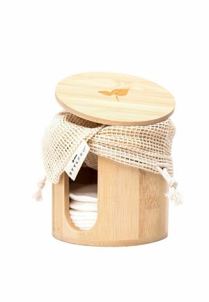 BAMBOO BARREL WITH 8 REUSABLE BAMBOO PADS. - Gesichtspflege Zubehör - white