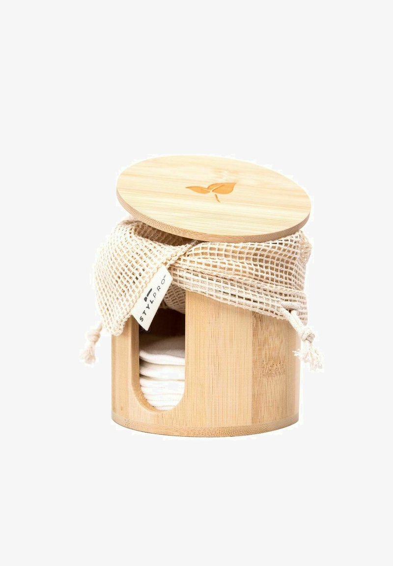 Stylpro - BAMBOO BARREL WITH 8 REUSABLE BAMBOO PADS. - Gesichtspflege Zubehör - white, Vergrößern