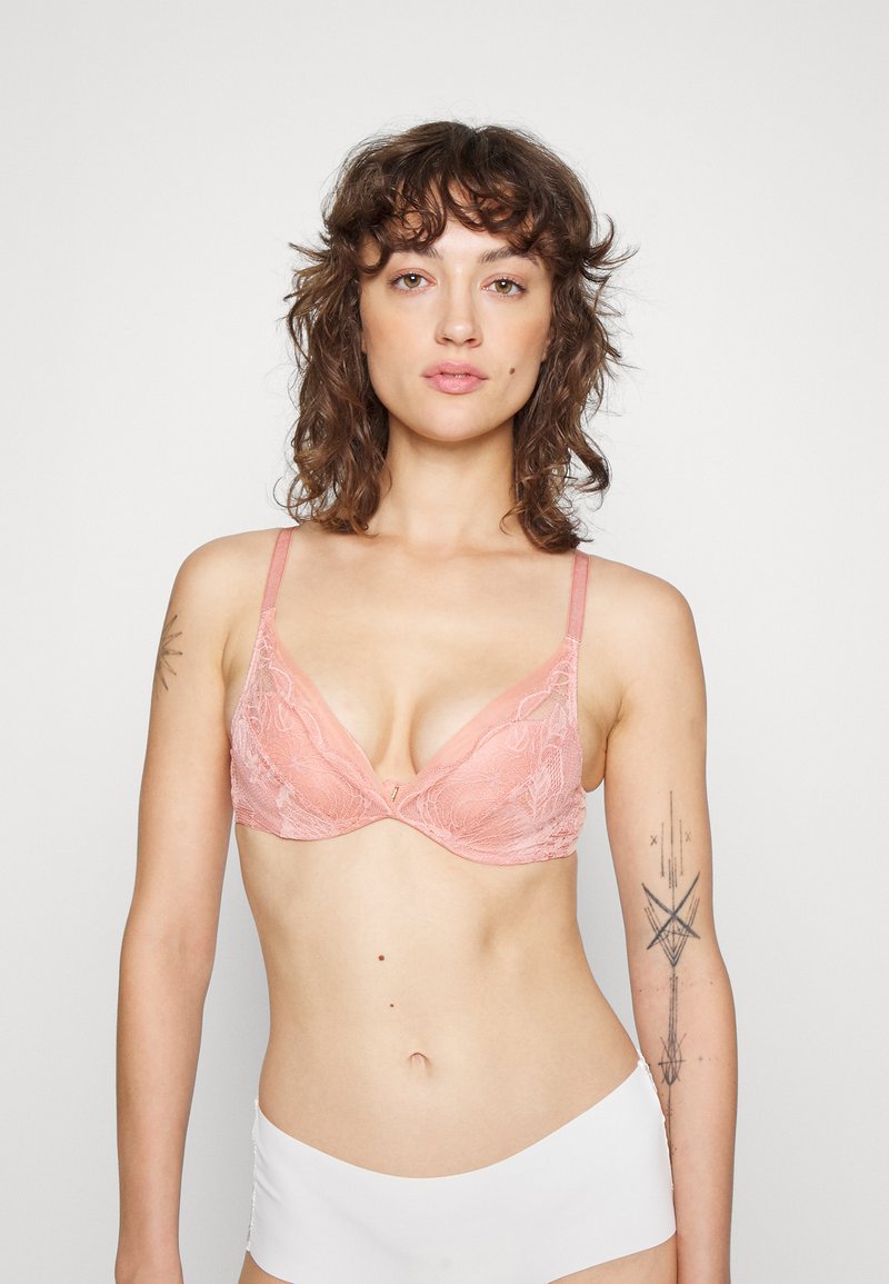 Chantelle MIDNIGHT FLOWERS BRA - Sutiã triangular - peach delight