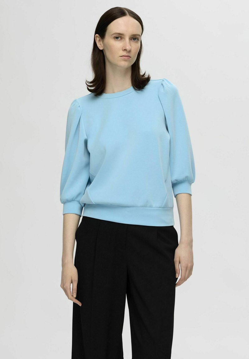 Selected SLFTENNY 3/4 - Sweater - sky blue