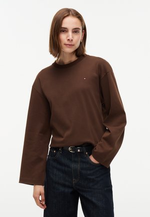 Tommy Hilfiger, INTERLOCK KNIT RELAXED LONG SLEEVE T-SHIRT - Блуза с дълги ръкави - chocolate