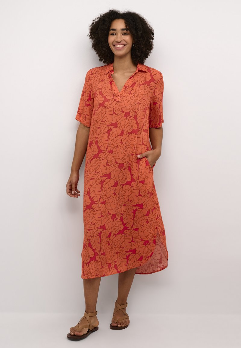 Kaffe BPSOLVEJ - Robe de jour - red tone leaf print