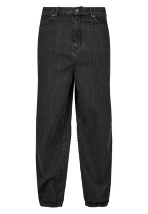 Laisvo kirpimo džinsai - black acid washed