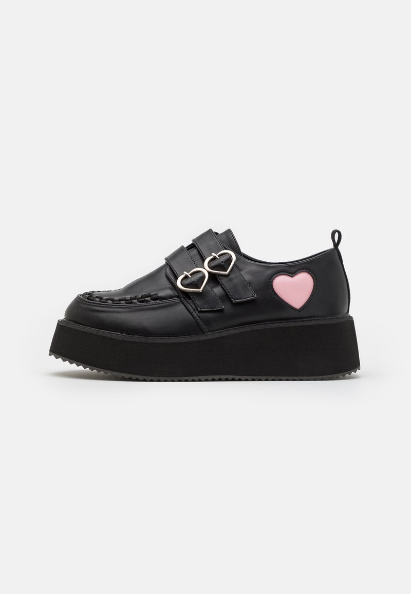 Koi Footwear POTHOS HEART WAVE PLATFORM SHOES Slippers black/svart