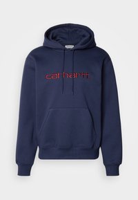 HOODED - Jersey con capucha - blue/malbec