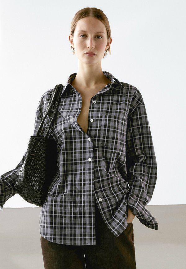 CHECKED - Button-down blouse