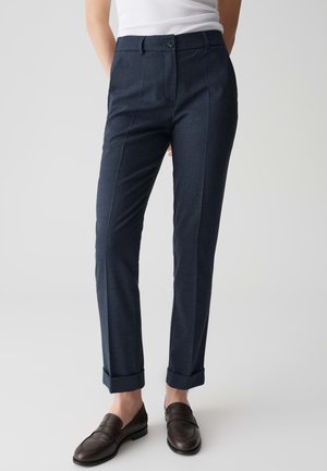 MID RISE ANKLE RELAXED FIT PEPITA - Pantaloni - coal blue