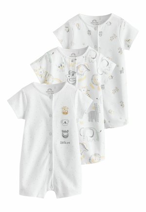 REGULAR FIT ROMPERS 3 PACK - Combinaison - white safari animal embroidered
