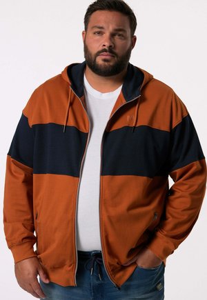 Men Plus Zip-up sweatshirt - sandalwood