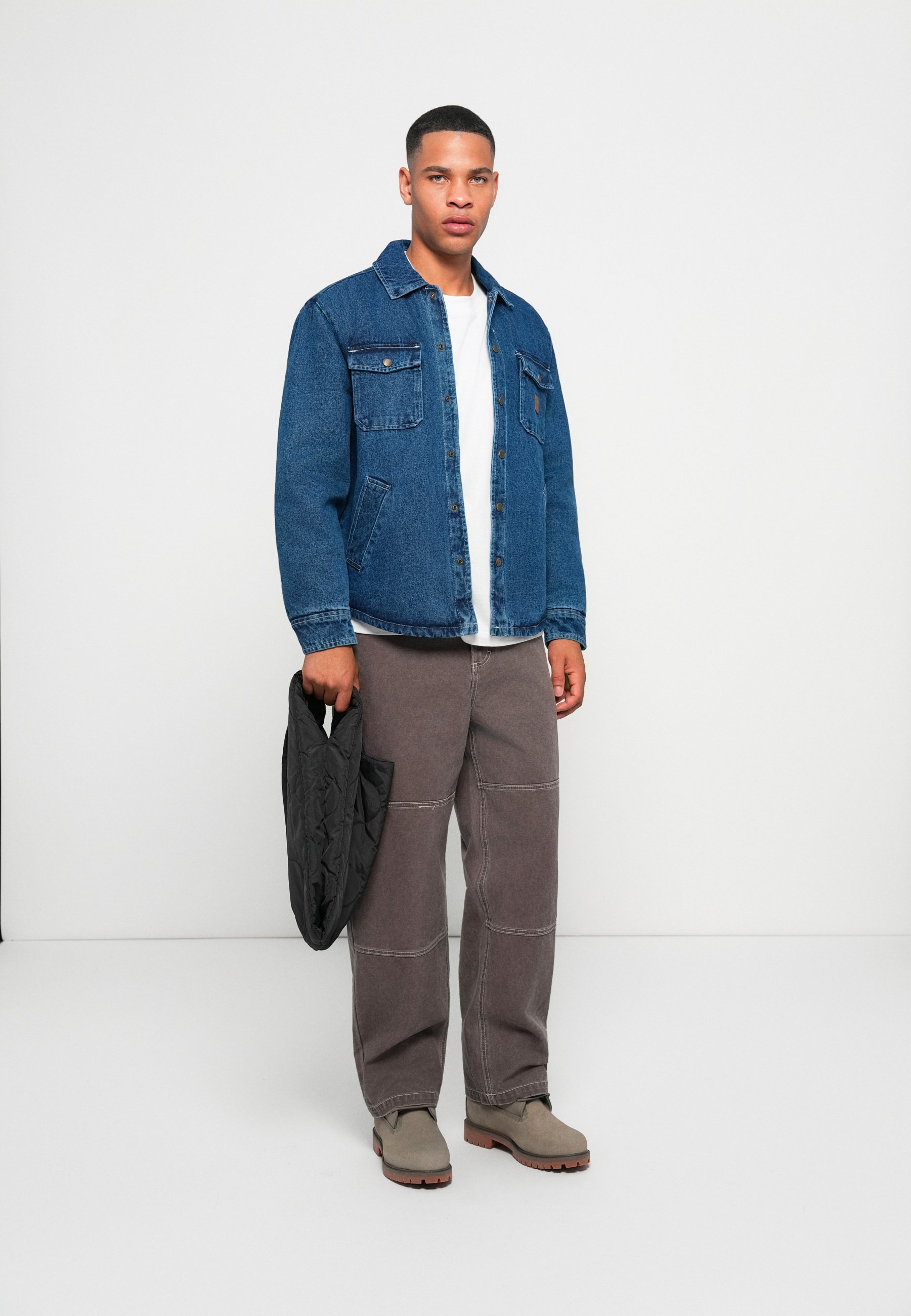 Brixton DURHAM LINED JACKET - Denim jacket - medium wash denim