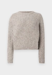 NMMARL O NECK - Jumper - light grey melange
