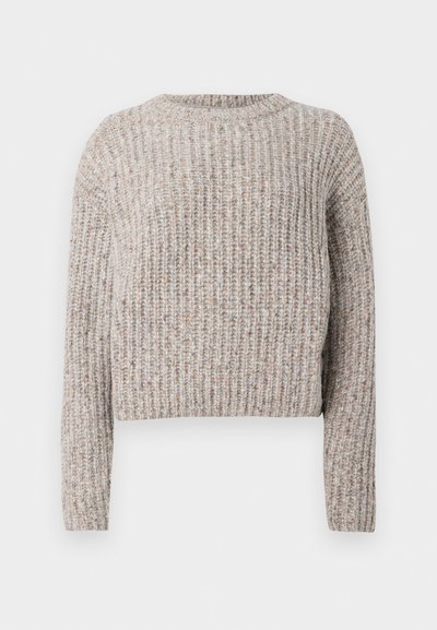 NMMARL O NECK - Pullover - light grey melange