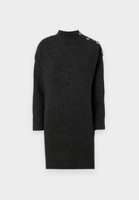 ONLALEXA BUTTON DRESS - Gebreide jurk - dark grey