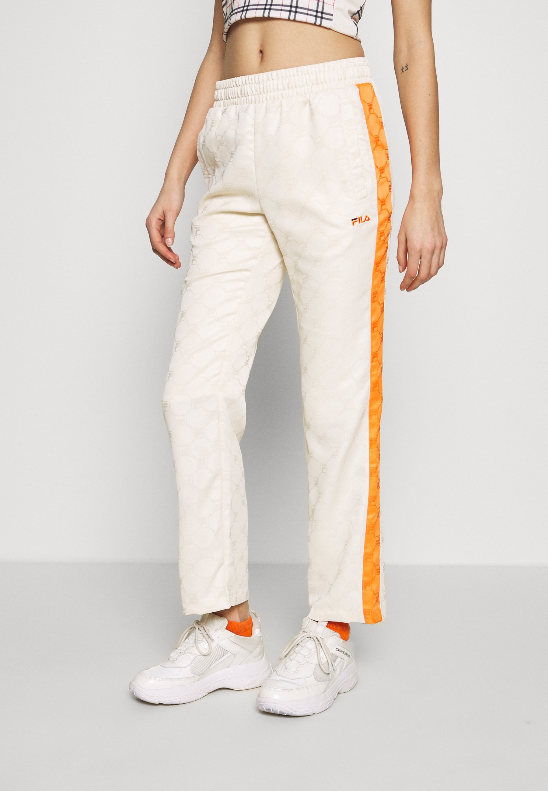 Fila HALLE Bukse eggnogmandarin orange Zalando.no Fila BAKA - Joggebukse - bright white/limelight