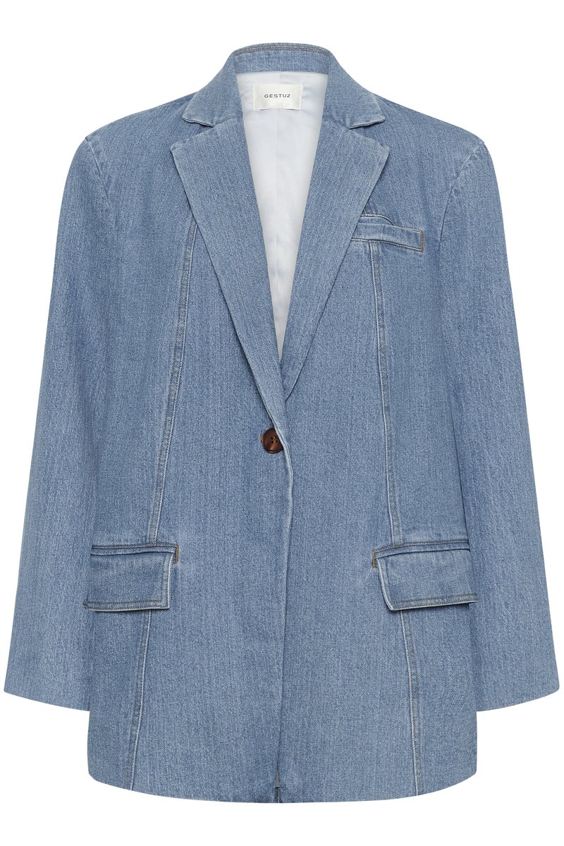 Gestuz Blazer blauw denim/bluedenim Gestuz Blazer blauw denim/bluedenim