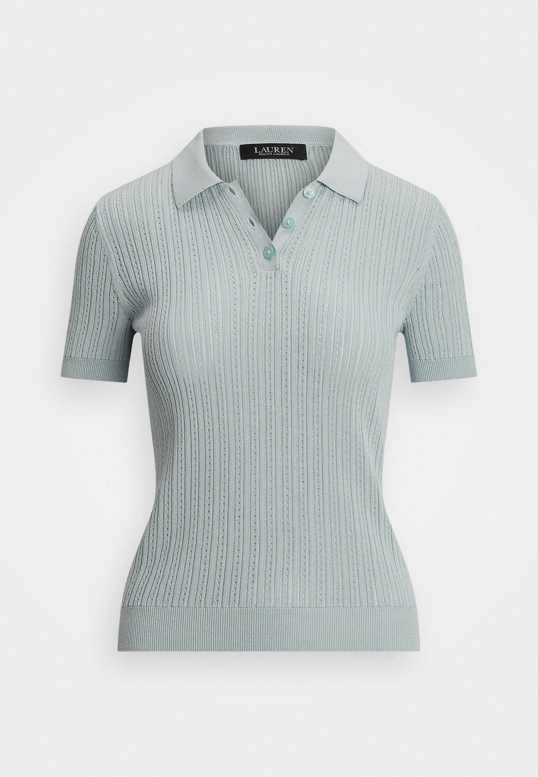売れ筋商品|||ラルフローレン Tシャツ レディース トップス NATRISSA POINTELLE KNIT COTTON BLEND POLO SWEATER - Polo shirt - aqua pearl Lauren Ralph Lauren NATRISSA POINTELLE KNIT COTTON BLEND