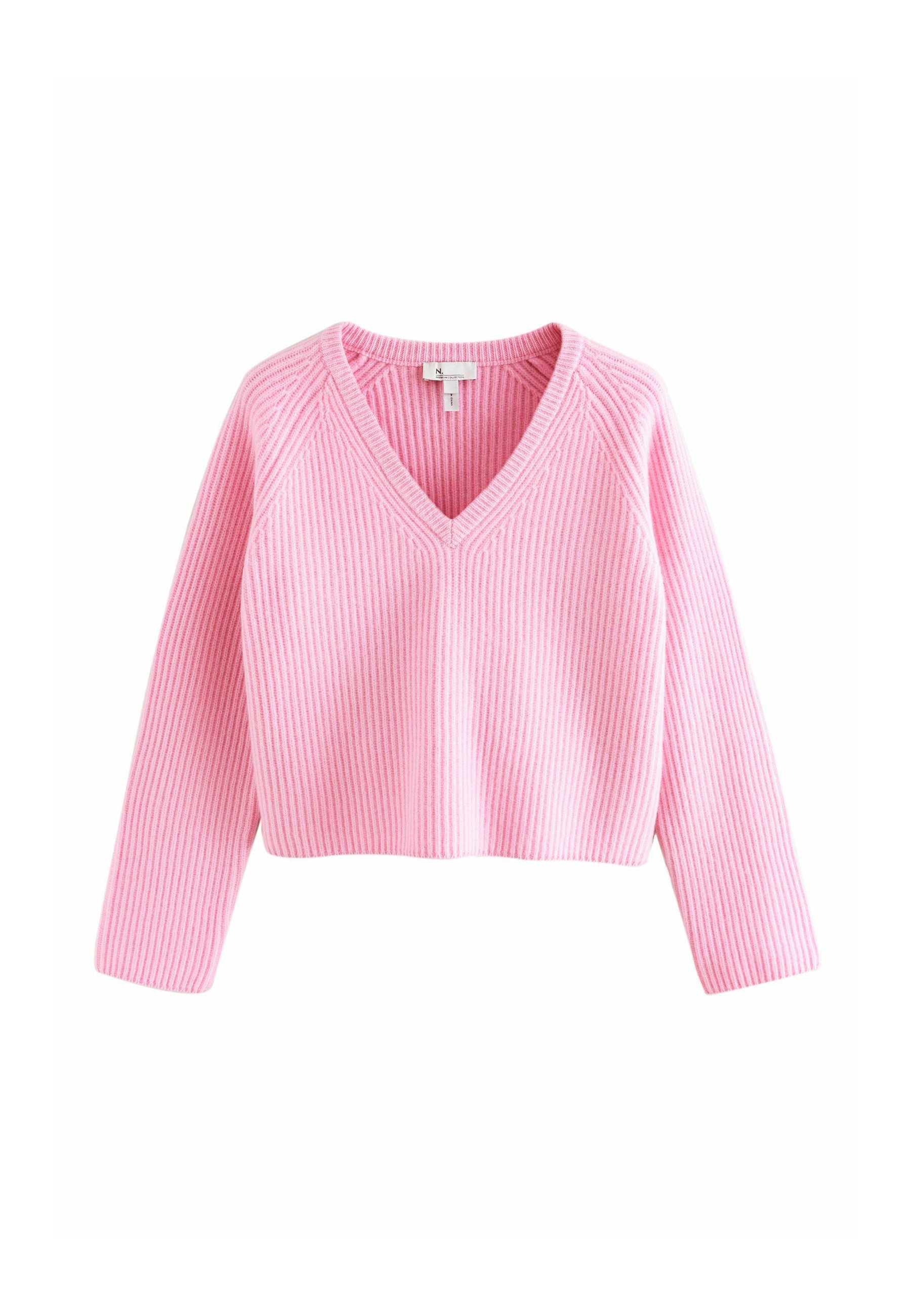 Blouse Femme Rose Taille 12 Par NEXT - Col V Et Manches 3/4 évasées - Occasion Très Bon état