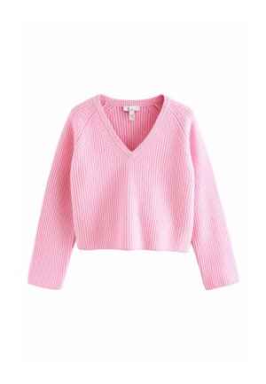 REGULAR FIT -  V-NECK - Striktrøje - light pink