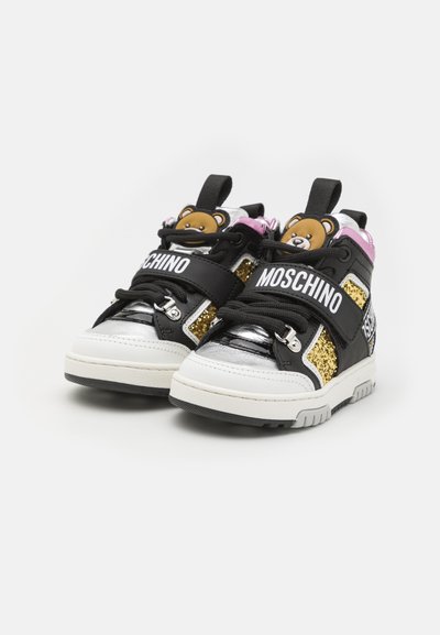 MOSCHINO UNISEX - Sneakers alte - black/gold/white/silver/pink