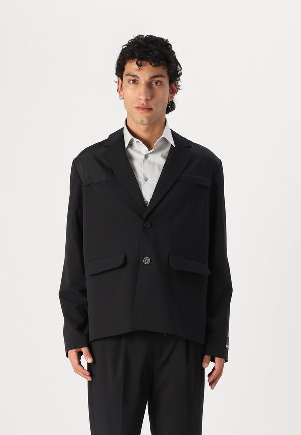 MIXED MATERIAL BLAZER - Blazer jacket