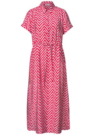 Street One, MIDI-KLEID MIT ZICK-ZACK-MUSTER - Robe chemise - salsa red