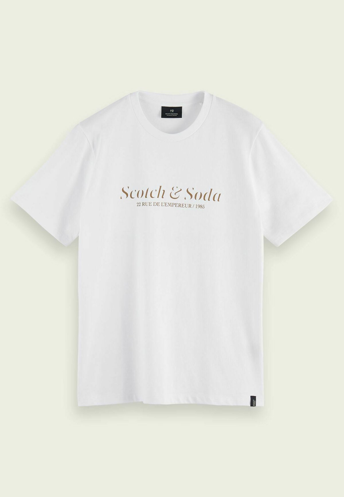 Scotch Soda Logo Artwork T Shirt Print White Weiss Zalando De
